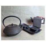Square-shaped Yixing Zisha Style Teapot +