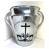 Holy Water Vessel Aspersorium 42nd Psalm Latin