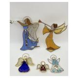 STAINED GLASS ANGELS SUN CATCHERS NO CRACKS
