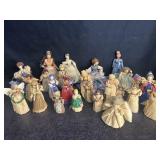 20 SMALLER CORN HUSK DOLLS
