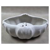 Van Briggle Tulip Bowl W/ Flower Frog White