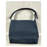 Ralph Lauren Black Canvas Handbag Purse Lauren