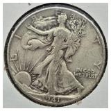 1941 D WALKING LIBERTY SILVER HALF DOLLAR
