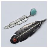 YAZZIE SIGNED NAVAJO STERLING SILVER CORAL