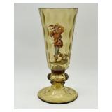 19th-century Bohemian Glass Goblet, Moser ? Amber