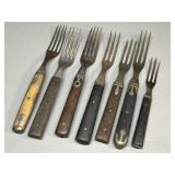 Antique Forks, 3 Tine Civil War Era + 4 Tine ,