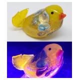 Murano Art Glass Bird UV Reactive