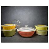 Very Faded Pyrex Dishes W/ Lids (all but one lid