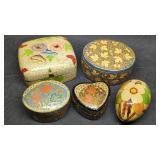 Vintage Lacquered Paper Mache Hand Painted