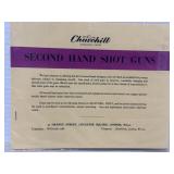 Churchill Second Hand Shotguns Catalog/ Brochure/