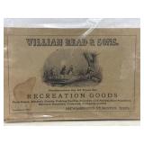Antique WilliamRead & Son Gun Catalog