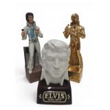 Vtg Elvis Whiskey Decanters - Empty. Music Boxes