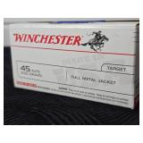 Box of Winchester .45 Auto Ammunition 100rds