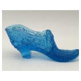 VINTAGE FENTON GLASS BLUE DAISY BUTTON HIGH HILL