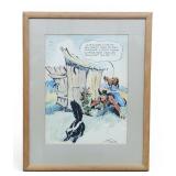 Original Fred Harman Watercolor Daisy Advertising