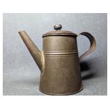 Antique Soldered Tin Individual Coffee Pot