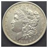 1883 O MORGAN SILVER DOLLAR AU
