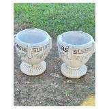PAIR CONCRETE PLANTERS