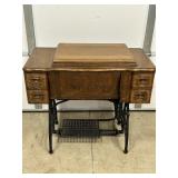 BEAUTIFUL WHITE TREDEL SEWING MACHINE CABINET NO