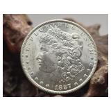 1887 BU Morgan Silver Dollar