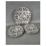 Vintage Wallace Silverplate Floral Trivets ï¿½ Set