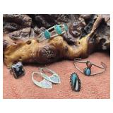 Sterling Silver Cuffs, Earrings & Rings