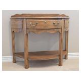 Oak Half-Moon Wall Table by Thomasville