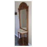 Modern Marble Top Hall Tree by Pulaski
