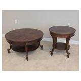 Two Modern Living Room Drum Tables