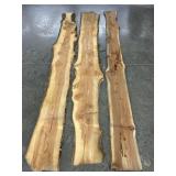 3 LIVE EDGE CEDAR SLAB BOARDS 8 FT. LONG APPROX.
