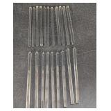 20 Pc 6" Long Rectangular/Square-Profile Glass