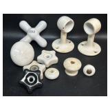 Vintage Porcelain Knobs , Towel Bar Holder +