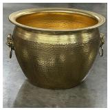 Large Brass Tone Planter w/ Handles