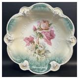 Antique RS Prussia Transferware Bowl w/ Gold Gilt
