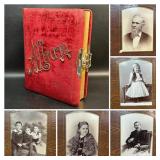 Antique Photo Album Full of Portrait Pictures