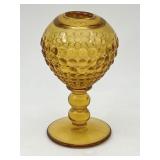 Vintage 1950s Viking Glass Amber Ancestral Ivy