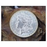 1884 UNC Morgan Silver Dollar