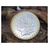 1884 O Morgan Silver Dollar Toner