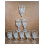 8 Vintage Fostoria Heritage Crystal Tea Glasses