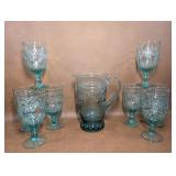 Mikasa Garden Harvest Pitcher Glass And 8 Gkasses