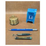 Vintage Bullet Pencil, Stamp Dispensers+