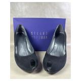 Stuart Weitzman Peek Pump Black Suede Stiletto