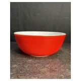 VINTAGE PYREX PRIMARY RED MIXING BOWL 4 QT. NO.