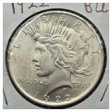 1922 PEACE SILVER DOLLAR