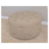 Modern Tan Upholstered Ottoman
