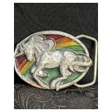 VINTAGE UNICORN BELT BUCKLE 1984