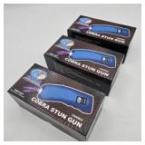 Three Blue Cobra CSP-007 Stun Guns