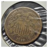 1869 2 CENT US COIN