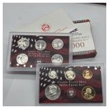 2000 SILVER US MINT PROOF COIN SET