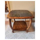 Slate Top End Table